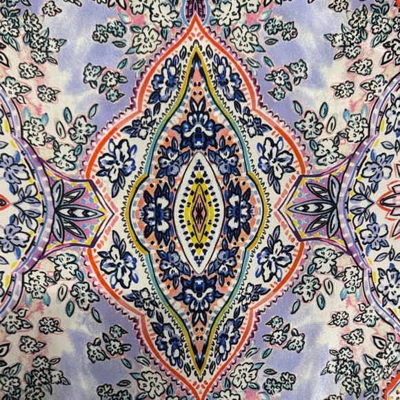 Kachel Lynn Bell-Sleeve Silk Blouse, Size 8, Color Floral Multi - Picture 11 of 12